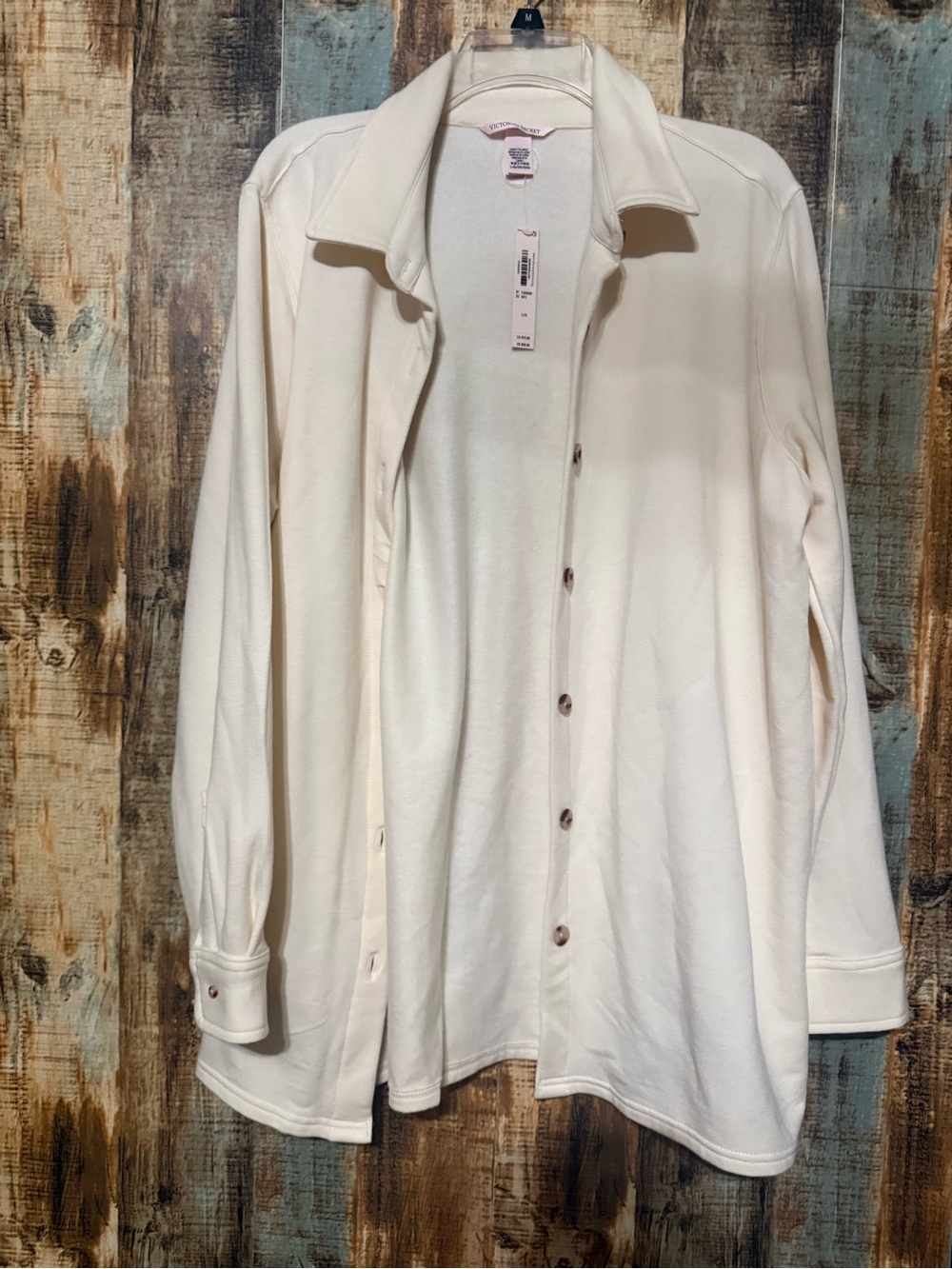 NWT Victoria's Secret Cream Button-Up Collar Jacket